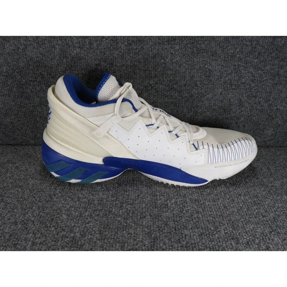 Adidas Men's D.O.N. Issue 2 Donovan Mitchell Shoes Size 14 White Royal Blue